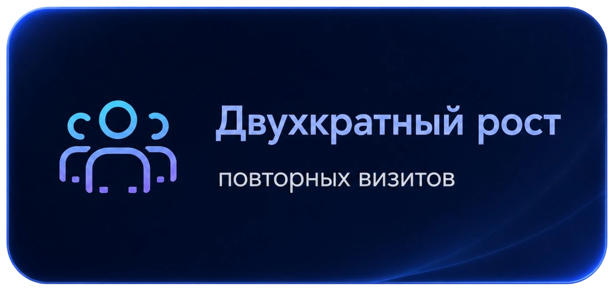 Двухкратный рост повторных визитов